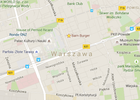 Warsaw Open Device Lab map